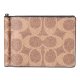 【COACH】コーチ 財布 メンズ コーティングキャンバス レザー シグネチャー マネークリップ スリム ビルフォールド 二つ折り カードケース 財布 タン×ブラック（日本未発売）