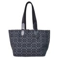 【COACH】コーチ バッグ メンズ デニム レザー シグネチャー スモール ツアー ダブル ハンドル 2way トートバッグ ハンドバッグ ブラック〔日本未発売〕