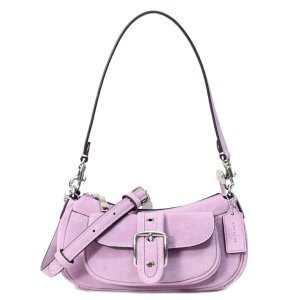 画像1: 【COACH】コーチ バッグ スエード レザー ミニ アシュトン 2way クロスボディ 斜め掛け ショルダー ハンドバッグ ライトバイオレット（日本未発売）