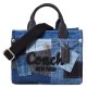 【COACH】コーチ バッグ デニム パッチワーク カーゴ トート 刺繡 20 ミニ ロゴ 2WAY クロスボディ ショルダー ハンドバッグ トートバッグ  デニムマルチ（日本未発売）