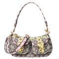 【COACH】コーチ バッグ パイソン ジャガード レザー シグネチャー スネーク アシュトン バゲット 2way クロスボディ 斜め掛け ショルダー ハンドバッグ オークマルチ（日本未発売）