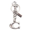 【COACH】コーチ キーホルダー イニシャル メタル シグネチャー C ロゴ ビッグモチーフ バッグチャーム キーリング キーホルダー シルバー（日本未発売）