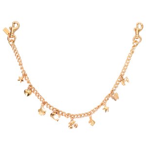 画像1: 【COACH】コーチ チャーム ストラップ メタル エナメル ストーン リボン ダイス 星 さくらんぼ お花 ハート チェリー スワッガー チェーン ドッグリーシュ バッグチャーム キーホルダー ゴールド（日本未発売）