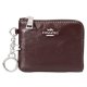 【COACH】コーチ 財布 シャイニー スムースレザー ロゴ キーリング チャーム付き スモール コーナー ジップ ウォレット 財布 メイプル〔日本未発売〕