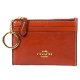 【COACH】コーチ カードケース クリンクル レザー ロゴ キーリング付き ミニ スキニー IDケース コインケース シナモン（日本未発売）