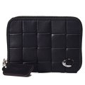 【COACH】コーチ 財布 Coachtopia コーチトピア レザー チェッカーボード アップクラフト ロゴ ジップ アラウンド ウォレット カードケース コインケース 小銭入れ ブラック（日本未発売）