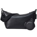【COACH】コーチ メンズ バッグ レザー スモール フィン コインケース ポーチ付き クロスボディ 斜め掛け ショルダーバッグ ブラック（日本未発売）