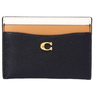 画像1: 【COACH】コーチ カードケース レザー エッセンシャル カラーブロック ロゴ カードケース スリム パスケース 定期入れ 名刺入れ ブラックマルチ（日本未発売）