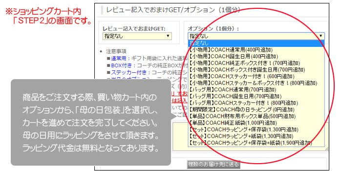 コーチの母の日の選択方法