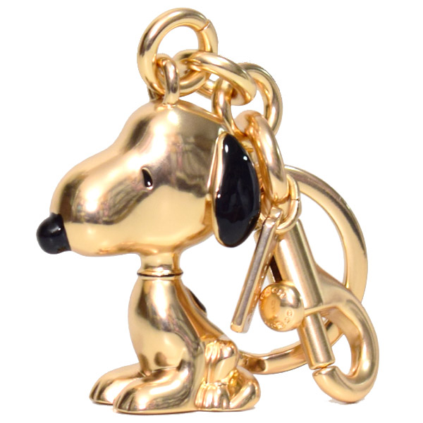 【COACH】コーチ キーホルダー プレーテッドメタル ピーナッツ コラボ スヌーピー バッグチャーム キーリング キーホルダー ゴールド（日本未発売）