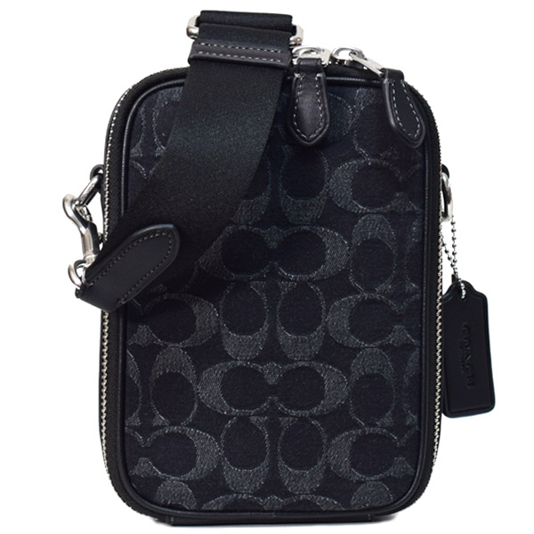 【COACH】コーチ バッグ デニム クロスボディ シグネチャー 2WAY 斜め掛け ショルダー バッグ ブラック〔日本未発売〕