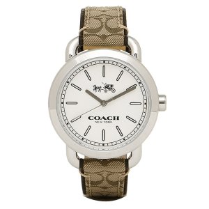 画像: 【COACH】コーチ ミニ シグネチャー レキシントン ロゴ レディース ウォッチ カーキ×ブラウン 〔日本未発売〕