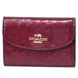 画像: 【COACH】コーチ パテント エンボスド レザー 6連 キーケース オックスブラッド（日本未発売）