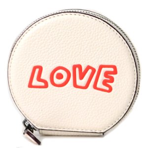 画像: 【COACH】コーチ キース へリング コラボ LOVE レザー ラウンド コインケース チャーク〔日本未発売〕