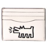 画像: 【COACH】コーチ キースへリング コラボ レザー スリム カードケース 定期入れ 名刺入れ チャーク（日本未発売）