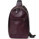 画像: 【COACH】コーチ スムース エンボスド レザー  スエード  ベースボールステッチ コンバーチブル ワンショルダー バックパック オックスブラッド〔日本未発売〕