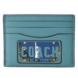 画像: 【COACH】コーチ レザー NYC ニューヨーク スリム カードケース 定期入れ 名刺入れ スレート（日本未発売）