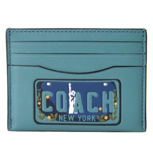 画像: 【COACH】コーチ レザー NYC ニューヨーク スリム カードケース 定期入れ 名刺入れ スレート（日本未発売）