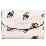 画像: 【COACH】コーチ コーティング キャンパス  レザー みつばち スター 星柄 蜂 プリント 6連 キーケース チャークマルチ（日本未発売）
