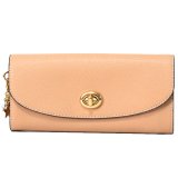 画像: 【COACH】コーチ レザー エンベロープ ターンロック 星 スター モチーフ チャーム 長財布 ビーチウッド（日本未発売）