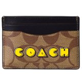 画像: 【COACH】コーチ メンズ コーティングキャンバス スムースレザー シグネチャー パックマン アニメーション パスケース カードケース カーキマルチ（日本未発売）