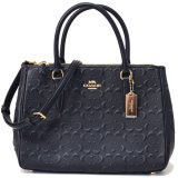 画像: 【COACH】コーチ スムースカーフレザー シグネチャー サリー ラージ キャリーオール  2WAY ショルダー ハンドバッグ ブラック（日本未発売）
