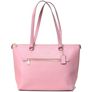 画像: 【COACH】コーチ クロスグレインレザー ギャラリー ジップ トート バッグ ピンクペタル（日本未発売）