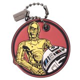 画像: 【COACH】コーチ スムースレザー スターウォーズ コラボ C-3PO アンド R2-D2 ハングタグ チャーム キーホルダー マルチカラー（日本未発売）