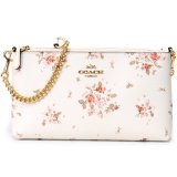 画像: 【COACH】コーチ コーティングキャンバス スムースレザー ローズ ブーケ 花柄 フローラル フラワー プリント ジップ トップ クロスボディ 2WAY クラッチ 斜めがけ ショルダーバッグ チャークマルチ（日本未発売）