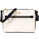 画像: 【COACH】コーチ クロスグレインレザー カラーブロック ギャラリー ファイル 斜めがけ ショルダーバッグ チャークマルチ〔日本未発売〕