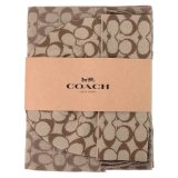 画像: 【COACH】コーチ ウール カシミヤ シグネチャー  スカーフ マフラー＆ハット ビーニー 帽子 ２点セット カーキシグネチャー（日本未発売）