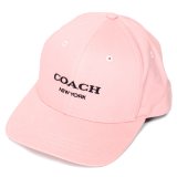 画像: 【COACH】コーチ コットン シグネチャー ベースボール ハット ワンポイント ロゴ キャップ 帽子 ライトピンク〔日本未発売〕