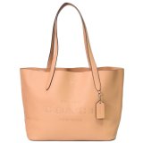 画像: 【COACH】コーチ ぺブルレザー キャメロン トート ロゴ トートバッグ ラテ〔日本未発売〕