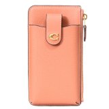画像: 【COACH】コーチ レザー エッセンシャル フォン iPhone スマホ ポーチ ロゴ ウォレット 長財布 フェイディドオレンジ〔日本未発売〕