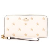 画像: 【COACH】コーチ レザー ラメ 星 スター プリント ロゴ リストレット ロング ジップ アラウンド 長財布 チャークマルチ（日本未発売）
