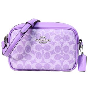 画像: 【COACH】コーチ バッグ コーティングキャンバス レザー シグネチャー ジェイミー ミニ カメラバッグ クロスボディー ショルダーバッグ アイリス（日本未発売）