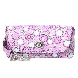 画像: 【COACH】コーチ メガネケース 花柄 コーティングキャンバス レザー フラワー プリント ストラップ付き サングラス 眼鏡 ケース リリーマルチ（日本未発売）