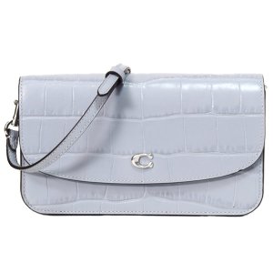 画像: 【COACH】コーチ バッグ クロコダイル エンボスドレザー ヘイデン フラップ 2WAY クラッチ クロスボディ 斜めがけ ショルダーバッグ グレーブルー（日本未発売）