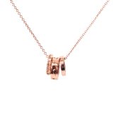 画像: 【COACH】コーチ ネックレス シグネチャー ストーン ロンデル リング チャーム ペンダント ネックレス ローズゴールド〔日本未発売〕