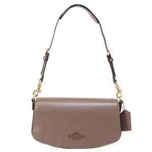 画像: 【COACH】コーチ バッグ レザー フラップ カーフ アンドレア ロゴ 3WAY クラッチ ショルダー ハンドバッグ ダークストーン（日本未発売）
