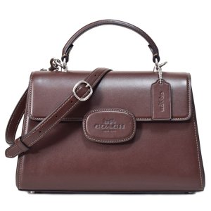 画像: 【COACH】コーチ バッグ レザー エライザ ロゴ トップ ハンドル サッチェル クロスボディ 2WAY ショルダー ハンドバッグ メイプル（日本未発売）