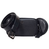 画像: 【COACH】コーチ バッグ ポーチ付き ぺブルレザー ベルトバッグ 2WAY ワンショルダー クラッチ バックパック ウエスト ボディバッグ ブラック〔日本未発売〕
