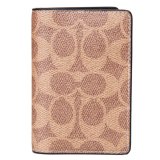 画像: 【COACH】コーチ カードケース コーティングキャンバス レザー シグネチャー カードホルダー 二つ折り ID パスケース 定期入れ タン×ブラック（日本未発売）
