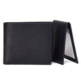 画像: 【COACH】コーチ 財布 メンズ レザー ロゴ スリーインワン ウォレット コンパクト ID カードケース付き 2点セット 二つ折り財布 ブラック（日本未発売）