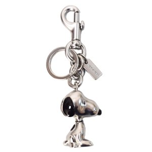 画像: 【COACH】コーチ スヌーピー キーホルダー プレーテッドメタル ピーナッツ コラボ バッグチャーム キーリング キーホルダー シルバー（日本未発売）