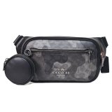 画像: 【COACH】コーチ ボディバッグ コーティングキャンバス レザー シグネチャー カモフラ 迷彩柄 エリアス コインケース付き ベルトバッグ 2way ワンショルダー バックパック ウエストバッグ グレーマルチ(日本未発売)