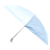 画像: 【COACH】コーチ 傘 シグネチャー UVカット99% 晴雨兼用 日傘 ミニ アンブレラ 折りたたみ傘 アイスブルー（日本未発売）