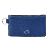 画像: 【COACH】コーチ カードケース メンズ レザー ジップ Dカン Dリング付き ロゴ フラグメントケース 小銭入れ カードケース ディープブルー〔日本未発売〕
