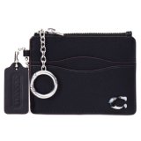 画像: 【COACH】コーチ コインケース Coachtopia コーチトピア スムースレザー ロゴ キーリング付き ウェイビー カードケース IDケース 小銭入れ ブラック（日本未発売）