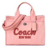 画像: 【COACH】コーチ バッグ キャンバス カーゴ トート 刺繡 ロゴ 2WAY クロスボディ ショルダー ハンドバッグ キャンバストート ライトピーチ（日本未発売）